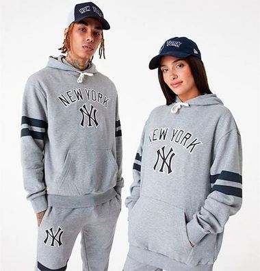 Sweatshirt New Era mit Kapuze, Oversize, Grau