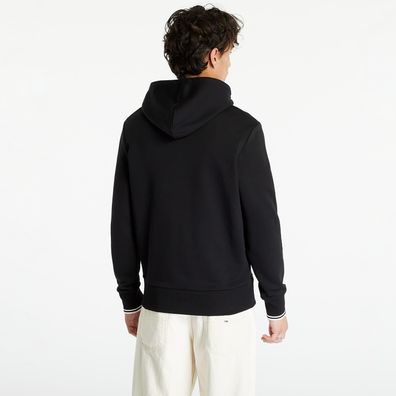 Herren Kapuzenpullover Fred Perry Schwarz