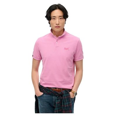 Poloshirt Superdry Vint Destroy Rosa Herren