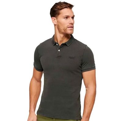 Polo Superdry Vintage Destroy Herren Schwarz