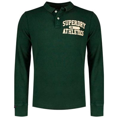 Polo Superdry Slim Fit Langarm Grén Email
