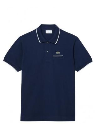Polo Lacoste Klassisches Design Marineblau