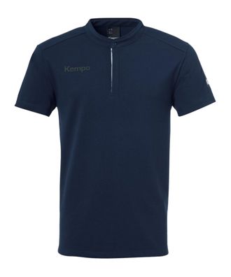 Polo Kempa mit Stehkragen und verdeckter Knopfleiste