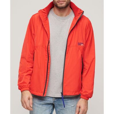 Windbreaker Superdry Rote Windjacke mit Kapuze
