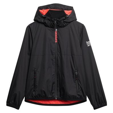Windbreaker Jacke Superdry mit Kapuze, schwarz