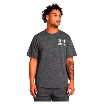 T-Shirt Under Armour Rival Terry SS Grau