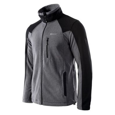 Veste Hi-Tec Monar Full Zip Fleece, sportlich, grau-schwarz
