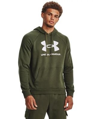 Sweatshirt Under Armour Rival Fleece Logo Hoodie Grén-Weiß