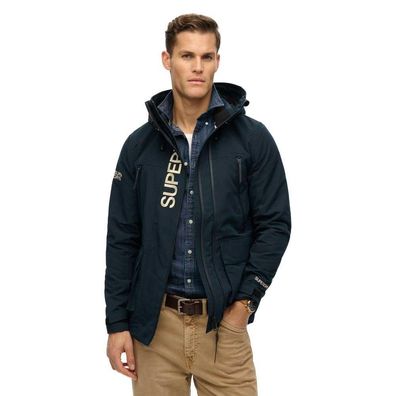 Windbreaker Superdry Slim Fit mit Kapuze Blau