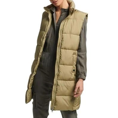 Steppweste Superdry Studios Longline, ärmellos, grén