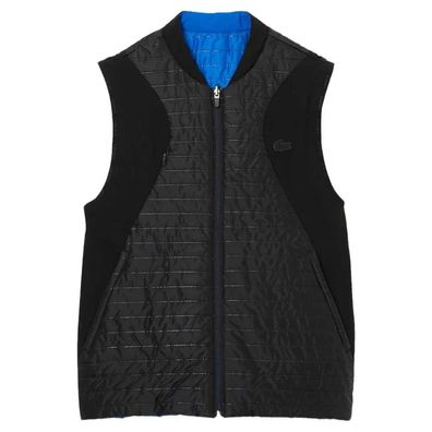 Jacke Lacoste Sport Steppweste Reversibel Schwarz