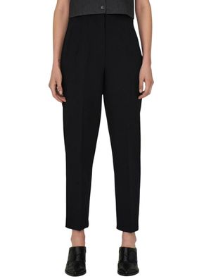Hose Only Regular Fit Hohe Taille Schwarz