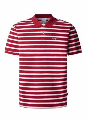 Polo Pepe Jeans Rot Weiß Regular Fit