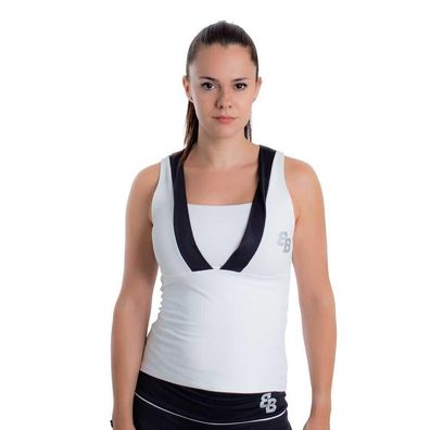 T-Shirt BB Weiß ärmellos fér Padel