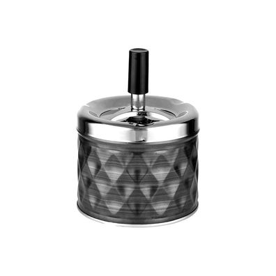 Angelo Schleuderaschenbecher - Metall schwarz matt Ø 9cm