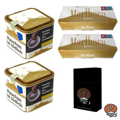 Marlboro Gold Tabak 2x 70g M Dose, 2x Marlboro Gold King-Size Hülsen + Zubehör