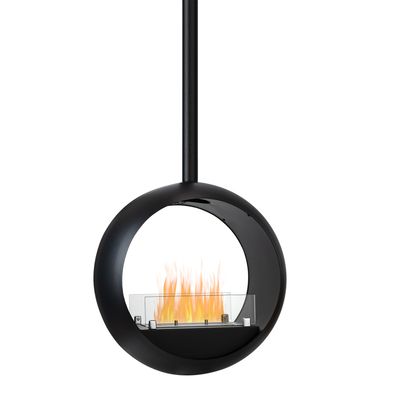 Moritz Ethanol Deckenkamin 200 x 50 x 30 cm schwarz 1,2 L Dekokamin Echtfeuer Kamin