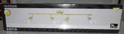 Brillant Indoor Sofia Spotrohr 4-flg. Messing Weiß Alabaster Neuware
