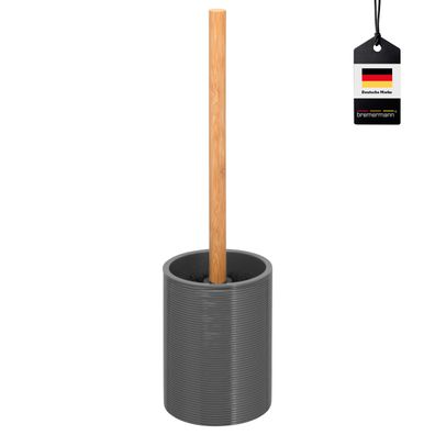 bremermann WC-Bürste SEGNO aus Bambus und Kunststoff | WC-Garnitur | Toilettenbürste,