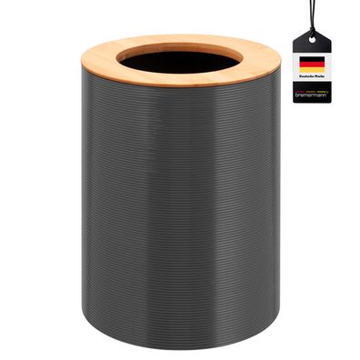 bremermann Kosmetikeimer SEGNO aus Bambus und Kunststoff | Abfalleimer | Mülleimer 5,
