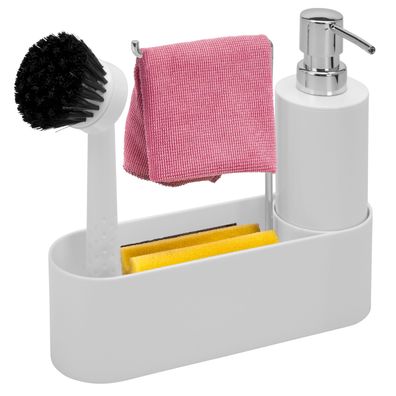 bremermann Spülbecken Organizer, Seifenspender, Ablage, Spülbürste und Tuchhalter, we