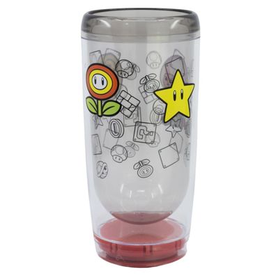 Super Mario Becher mit Smartgrip 705?ml Doppelwandiger Thermo-Tumbler Anti-Kipp
