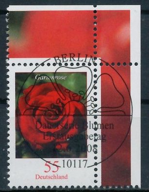 BRD BUND DS BLUMEN Nr 2669 ESST zentrisch gestempelt ECKE-OR XA19CCE