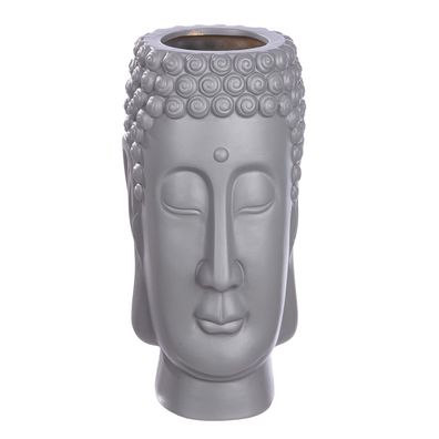 Casablanca Vase, "Buddha", Keramik, grau, , H. 31 cm, D. 16,5 cm 32649