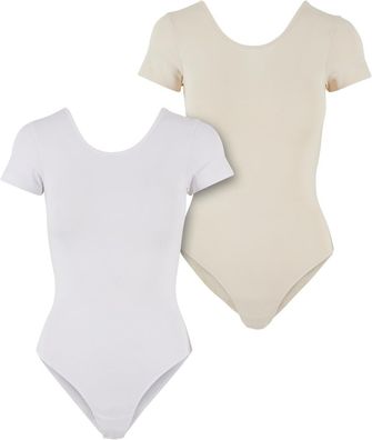 Urban Classics Damen Ladies Organic Stretch Jersey Body 2-Pack TB6170A White-M