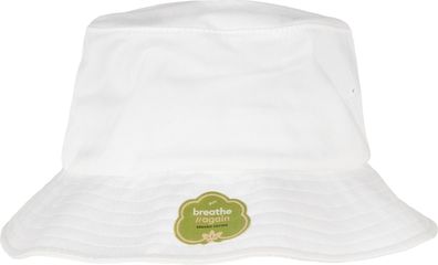 Flexfit Hut Organic Cotton Bucket Hat White