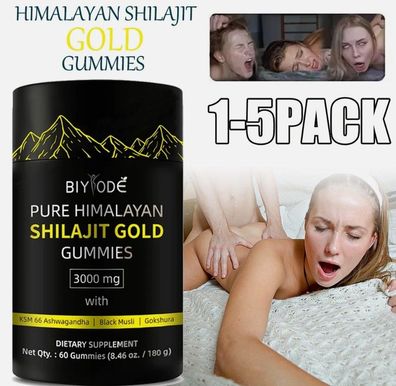 Reines Shilajit-Harz Reines Himalaya-Shilajit-Gummies Veganes Gold 3000 mg Hochw
