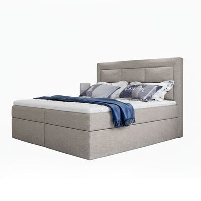 Best for Home Boxspringbett 140-180x200 mit Stauraum, H3 Matratze, Topper &Bettkasten