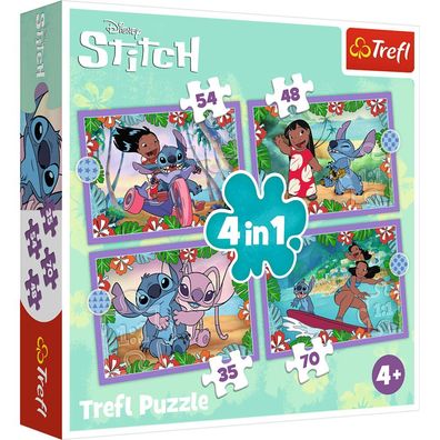 Lilo & Stitch 4in1 Puzzle 35/48/54/7 Teile
