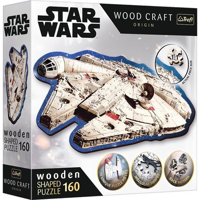 TREFL Wood Craft Origin Puzzle Star Wars: Millennium Falcon 160 Teile