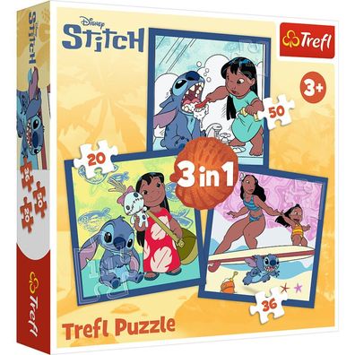 TREFL Puzzle Time mit Stitch 3in1 (20,36,50 dlks)