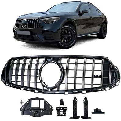 Sport Kühlergrill Schwarz Chrom für Mercedes GLC X254 auch Coupe C254 ab 2022
