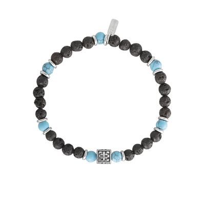 2 Jewels Armband Herren 232032 Ethno Lavastein, Türkis