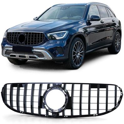 Sport Kühlergrill Schwarz Glanz für Mercedes GLC X253 C253 ohne Sportpaket 19-22