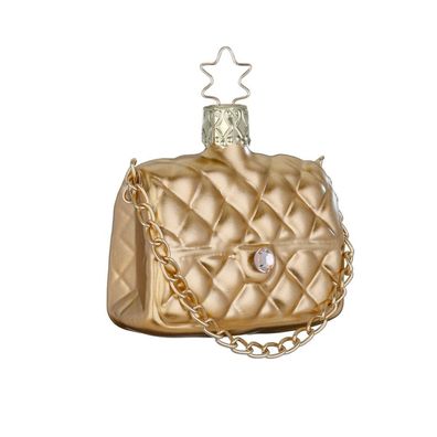 Christbaumschmuck goldene Clutch 6cm