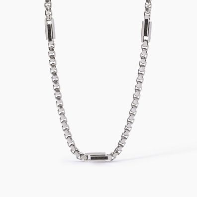 2 Jewels Venezianerkette 251839 Edelstahl, PVD Beschichtung Schwarz, Kristall