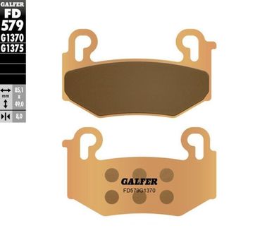 Bremsbelag Galfer Sinter ECE-R90 - FD579G1370 für BMW 1300 23- 34117108409