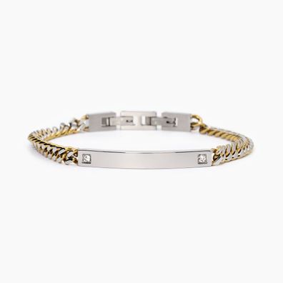 2 Jewels Armband Unisex 232497 Edelstahl, PVD goldplattiert, Kristall