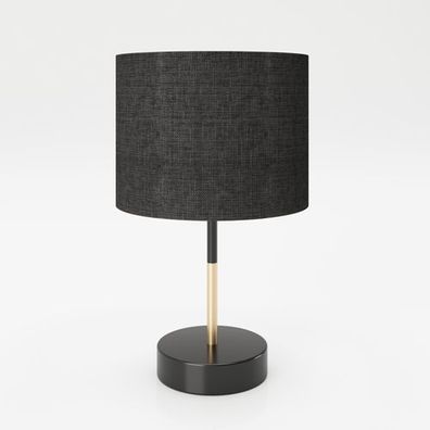 Playboy - Lampe ALESHA, Nachttischlampe, chreibtischlampe mit schwarzem Stoff