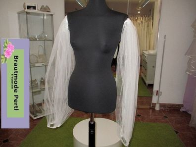 Braut Ärmel, Tüll, abnehmbare Tüllärmel für Brautkleid, ivory, handmade