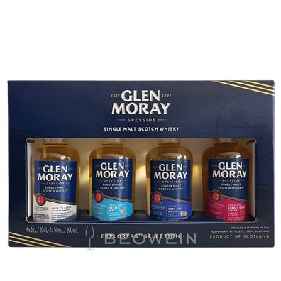 Glen Moray Mini Tasting Set 4x0,05 l - Single Malt Scotch Whisky