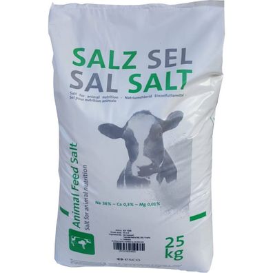 K+S Esco Viehsalz fein 25kg Rinder Pferde Schafe Ziegen Wild Salz Streusalz