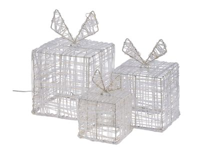 Livarno home LED-Deko-Beleuchtung Weihnachten Geschenkbox 3er Set * B-Ware