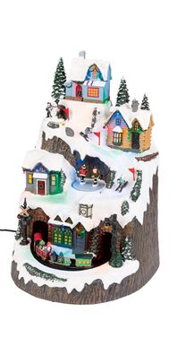 Livarno Home Weihnachts Dorf Deko LED mit beweglicher Funktion Eisenbahn * B-Ware