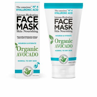 Hyaluronic ACID intense-hydration face mask organic avocado 50ml