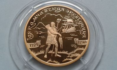 100 Rubel 2003 PP Russland 1. Kamtschatka Expedition 1/2 Unze Gold 999